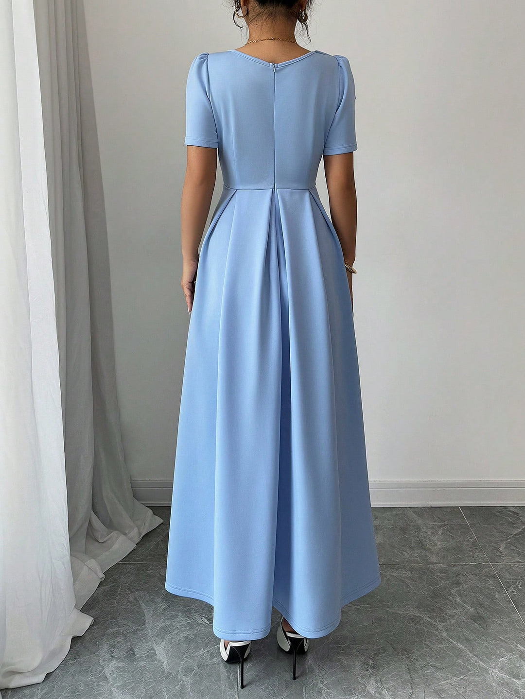 SHEIN midi ruha, kék