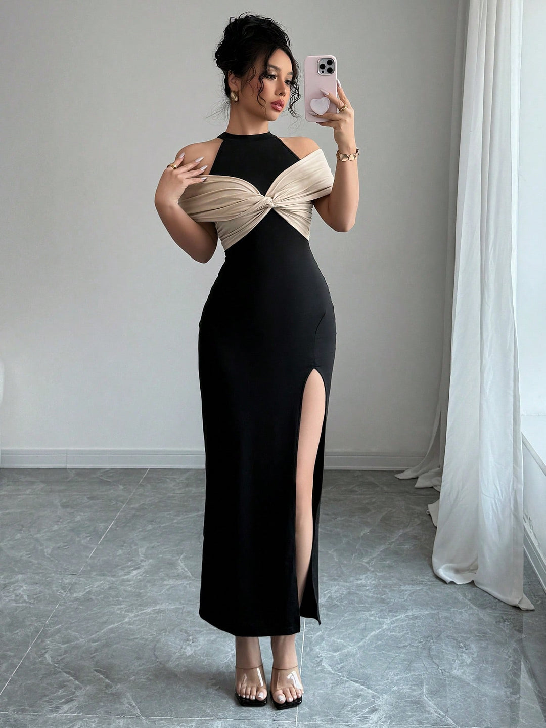 Rochie maxi SHEIN, negru