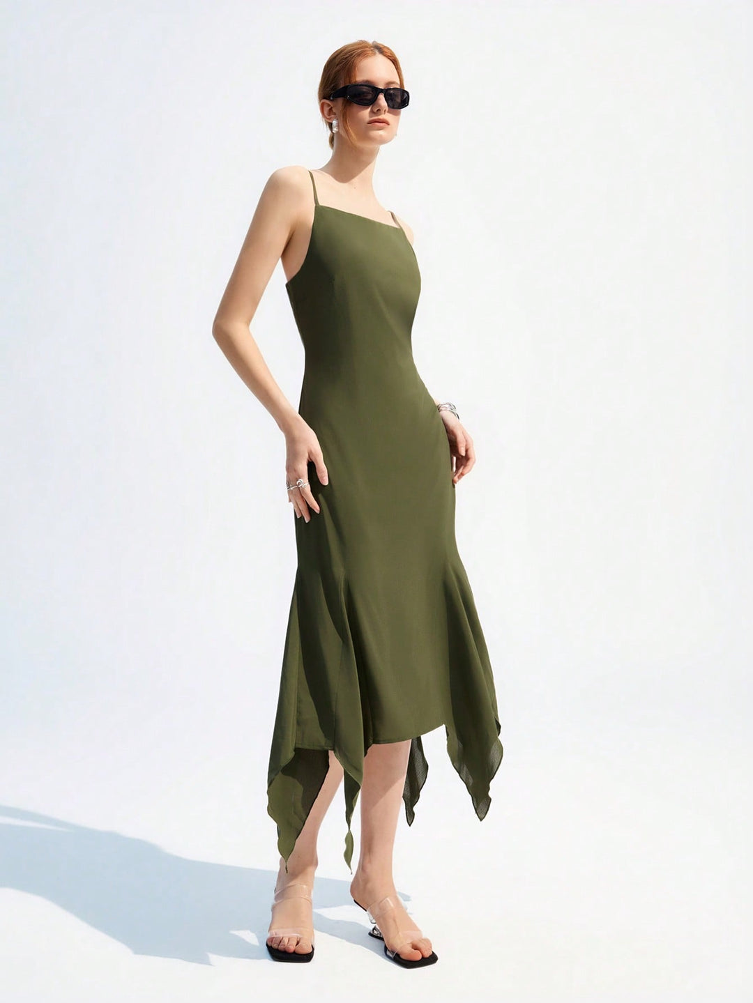 Rochie maxi SHEIN, verde