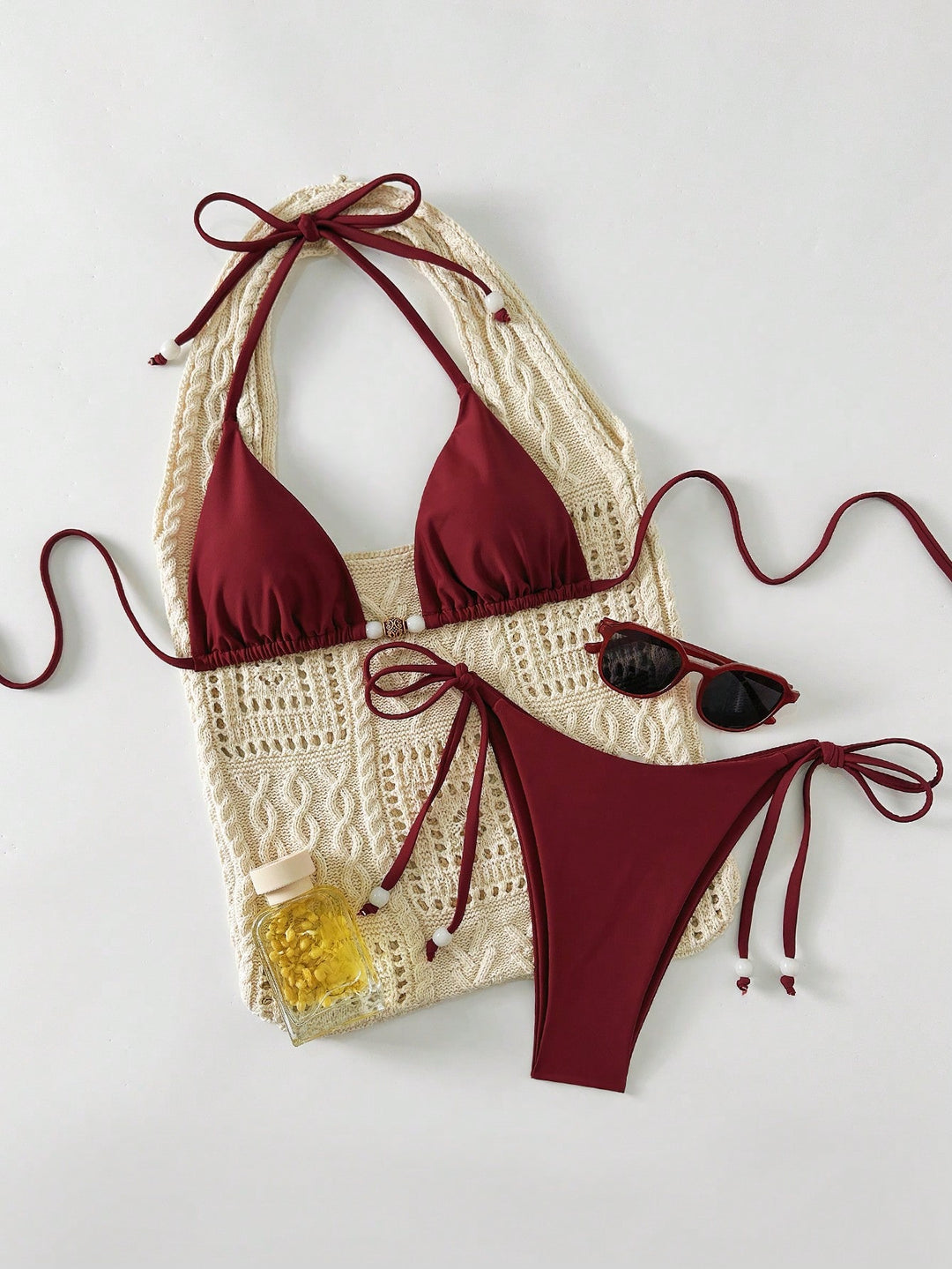 Set bikini SHEIN, vișiniu