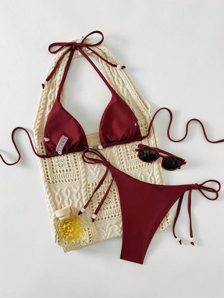 Set bikini SHEIN, vișiniu