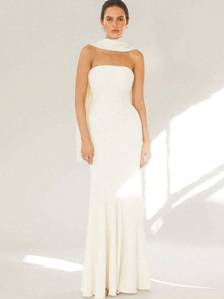 Rochie maxi SHEIN, alb