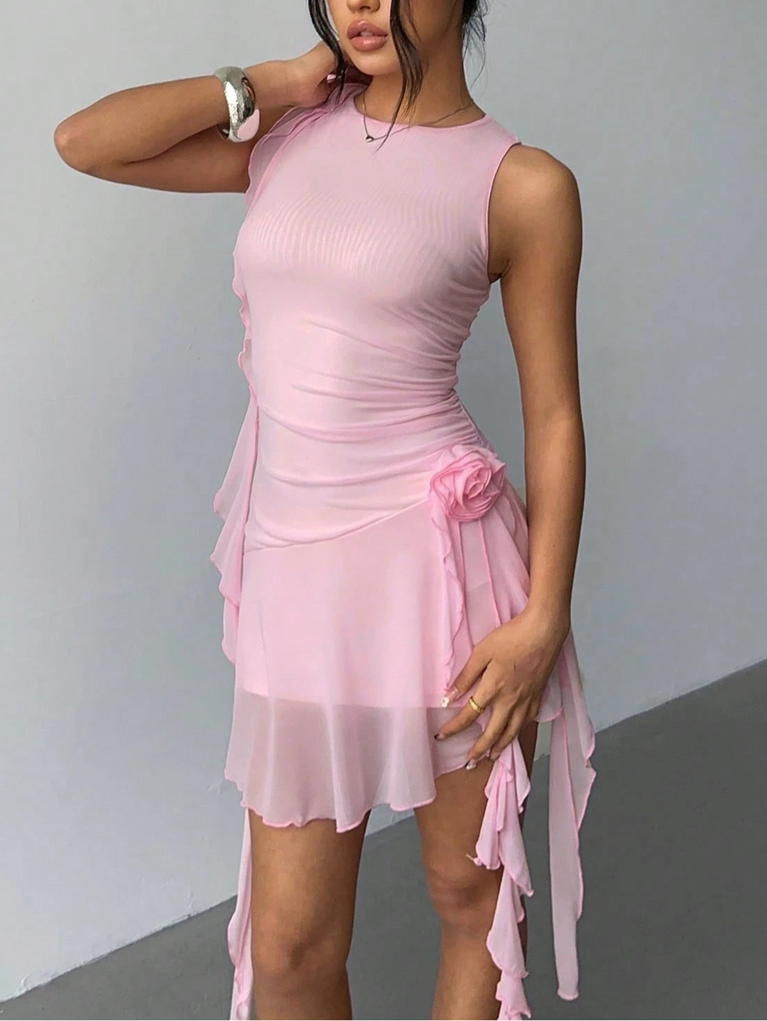 Shein mini dress, pink