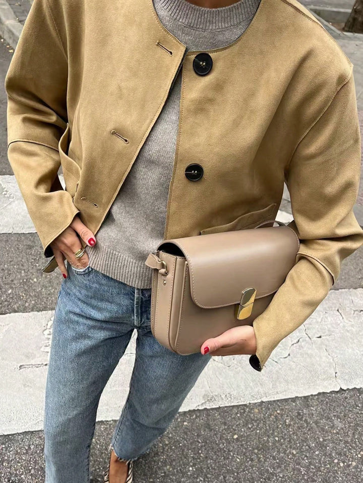 SHEIN télikabát, khaki