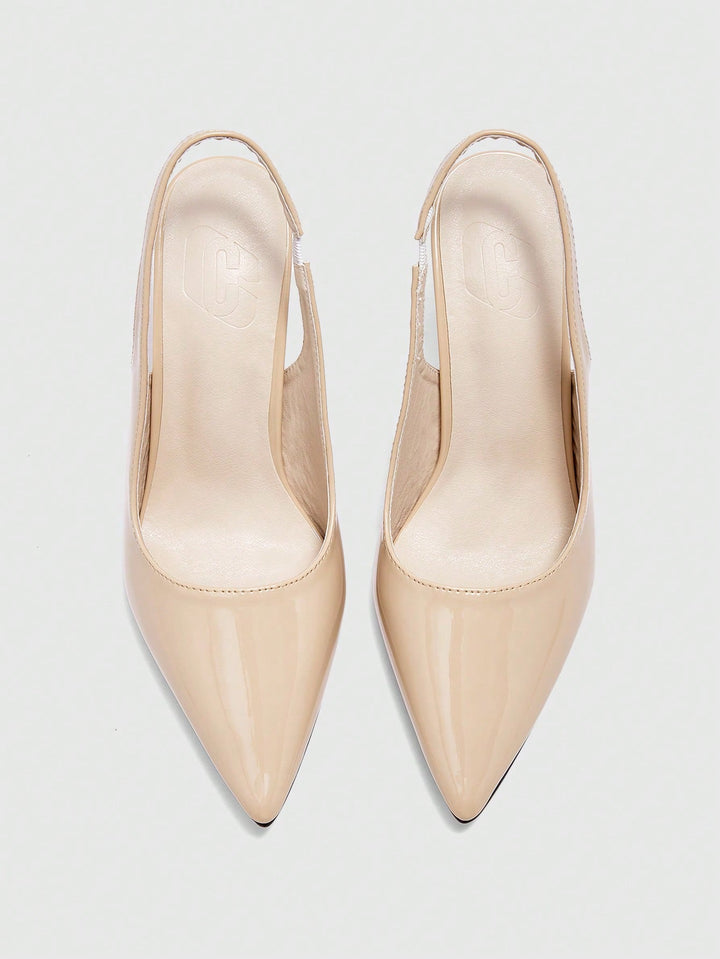 Pantofi cu toc SHEIN, bej