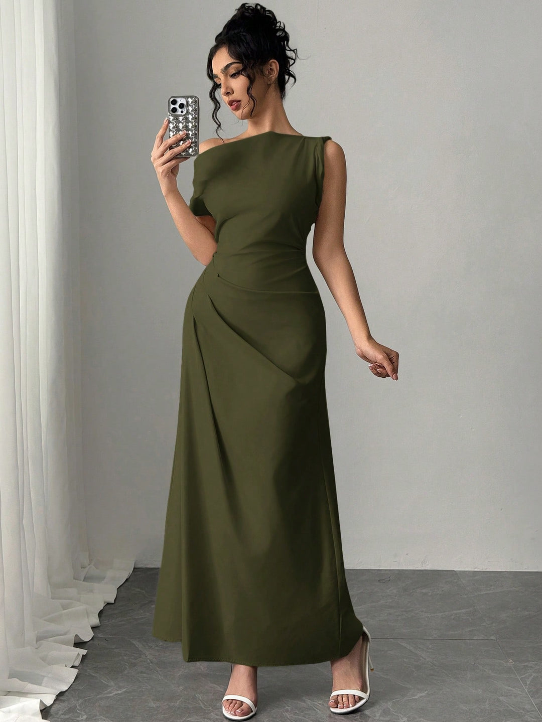 Rochie maxi SHEIN, verde