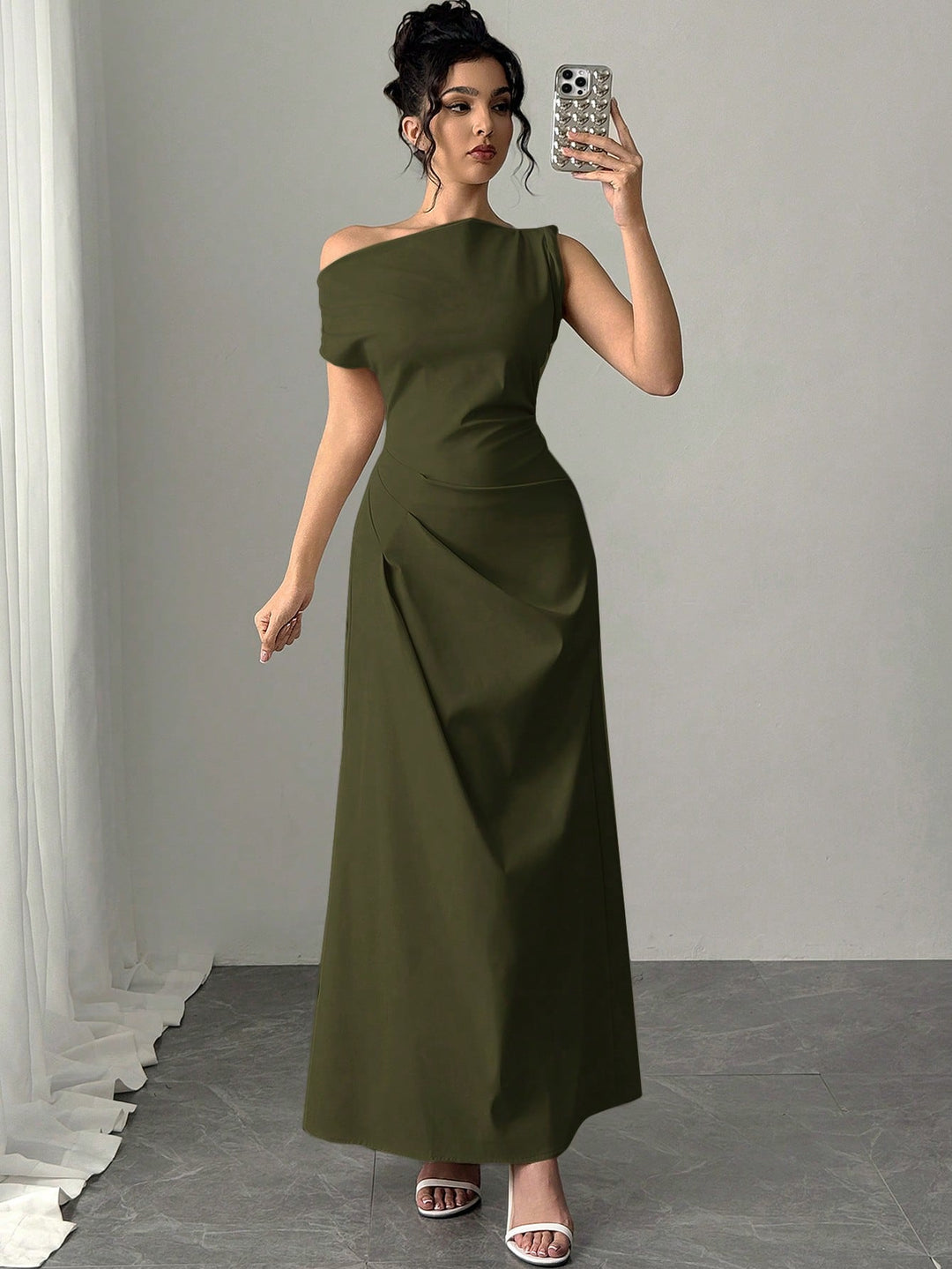 Rochie maxi SHEIN, verde
