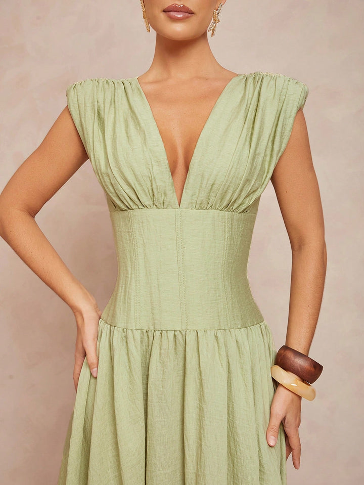 SHEIN maxi ruha, zöld