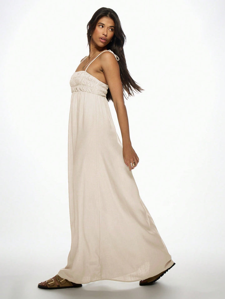 Rochie maxi SHEIN, crem