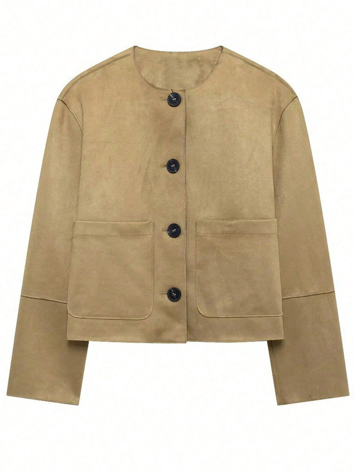 SHEIN télikabát, khaki