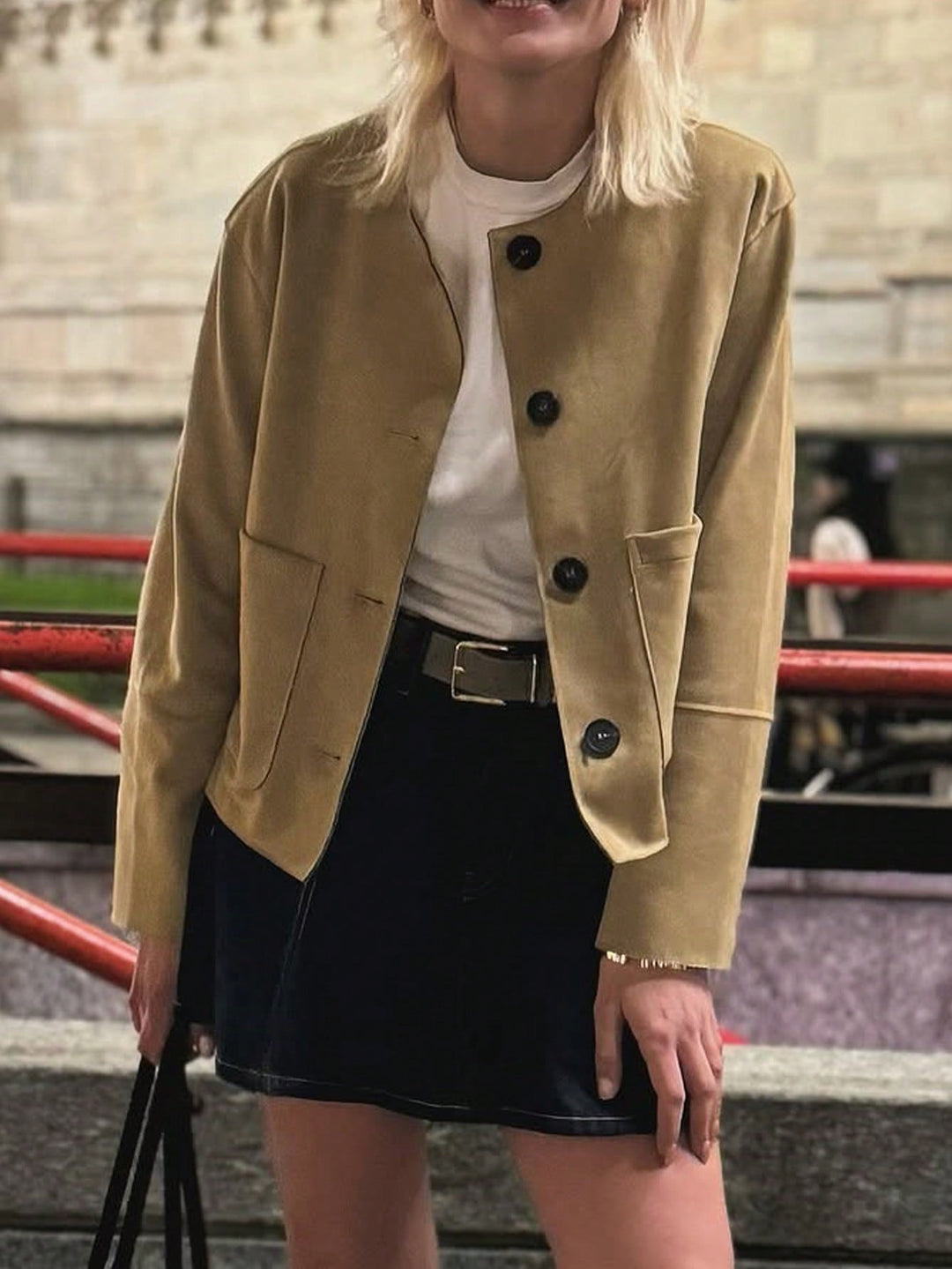 SHEIN télikabát, khaki