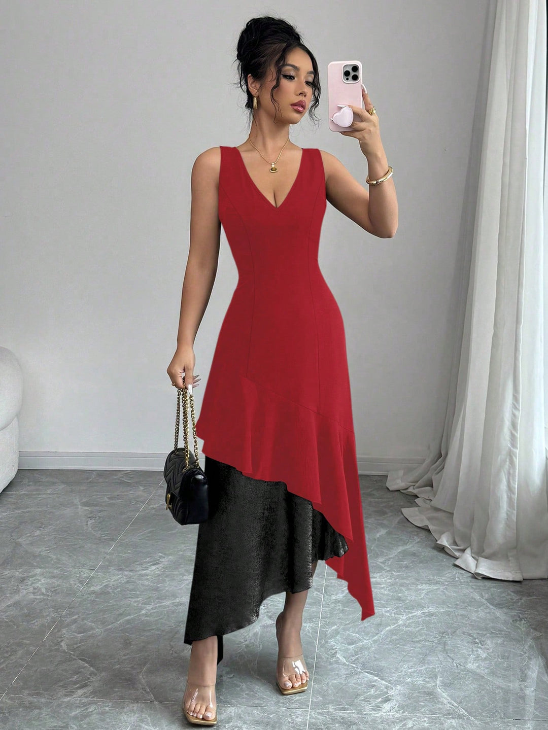 Rochie maxi SHEIN, roșu