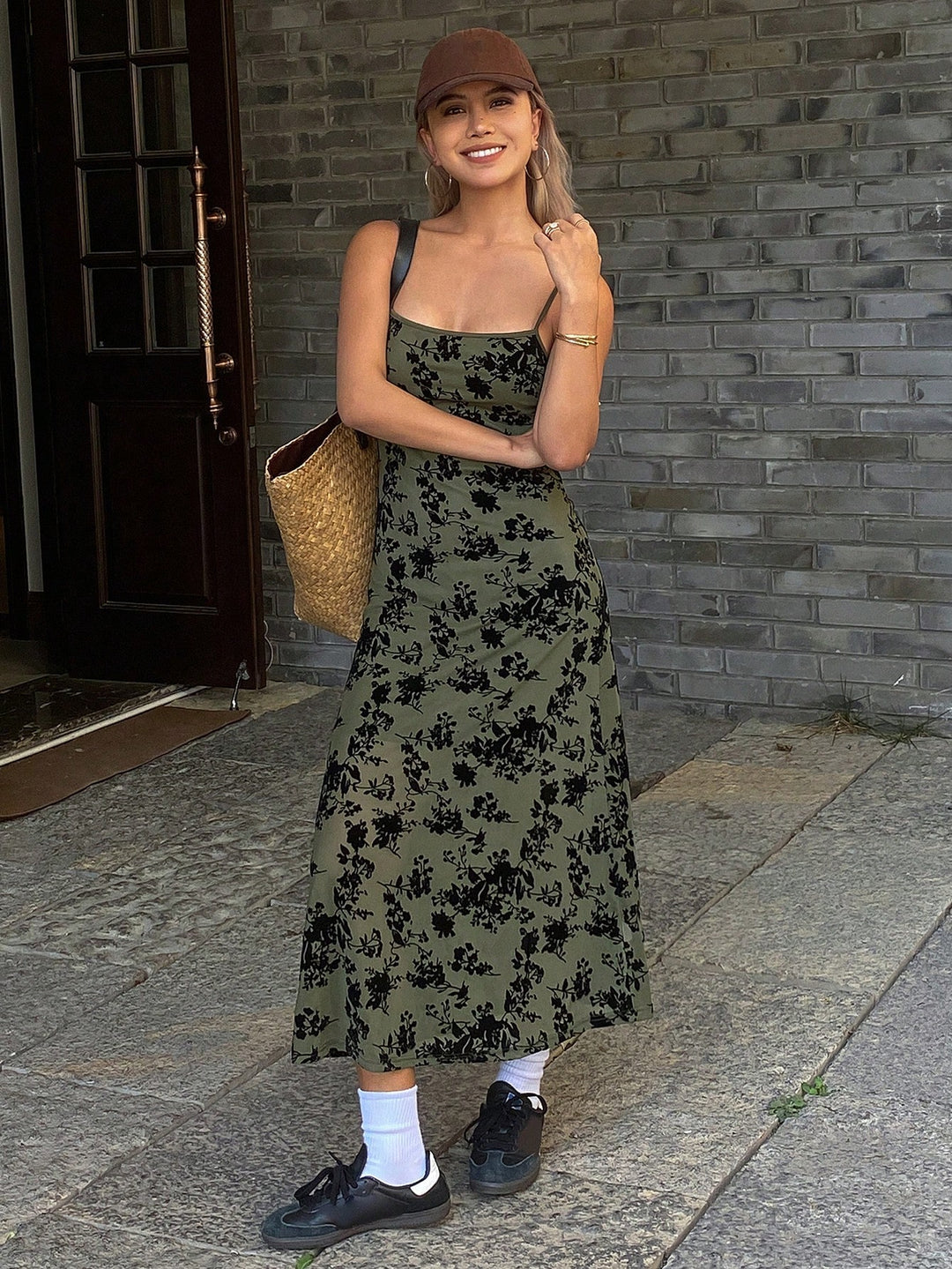 Rochie midi SHEIN, verde