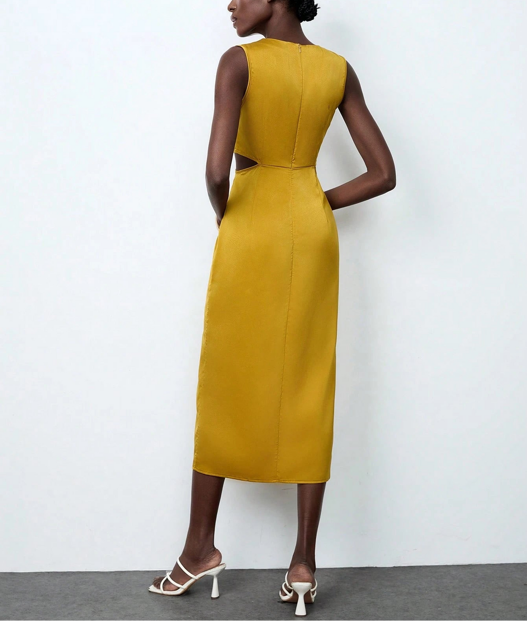 Rochie midi Shein, galben