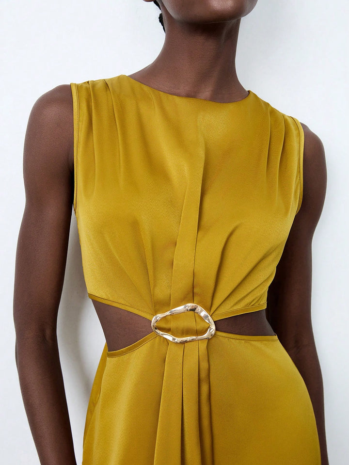 Rochie midi Shein, galben