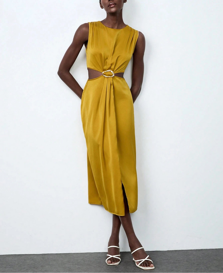 Rochie midi Shein, galben