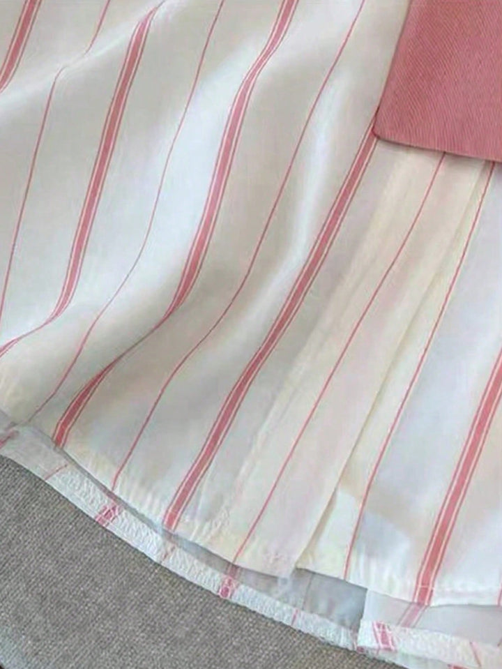 Top casual cu nasturi frontale SHEIN, roz