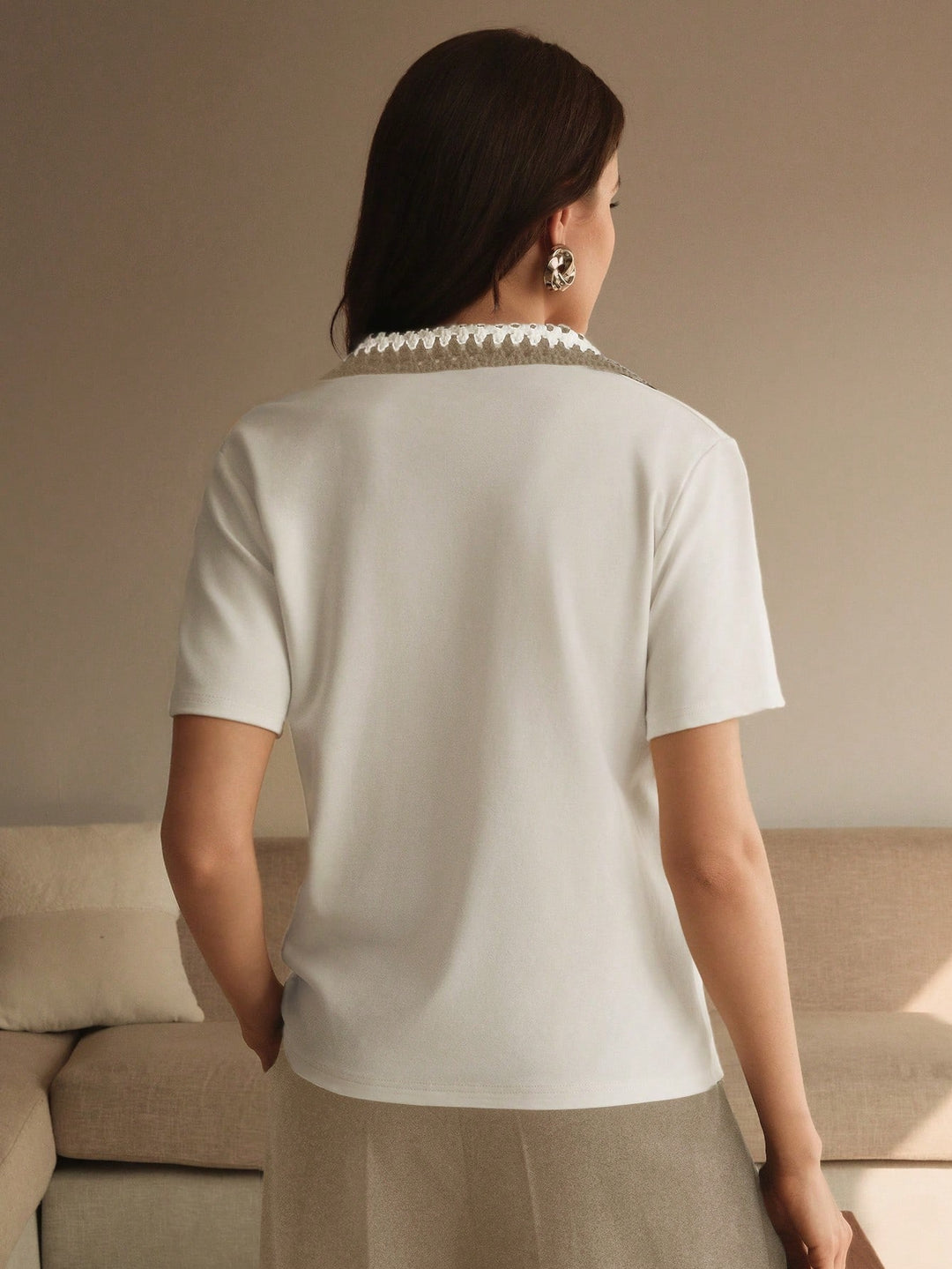 Tricou SHEIN, bej