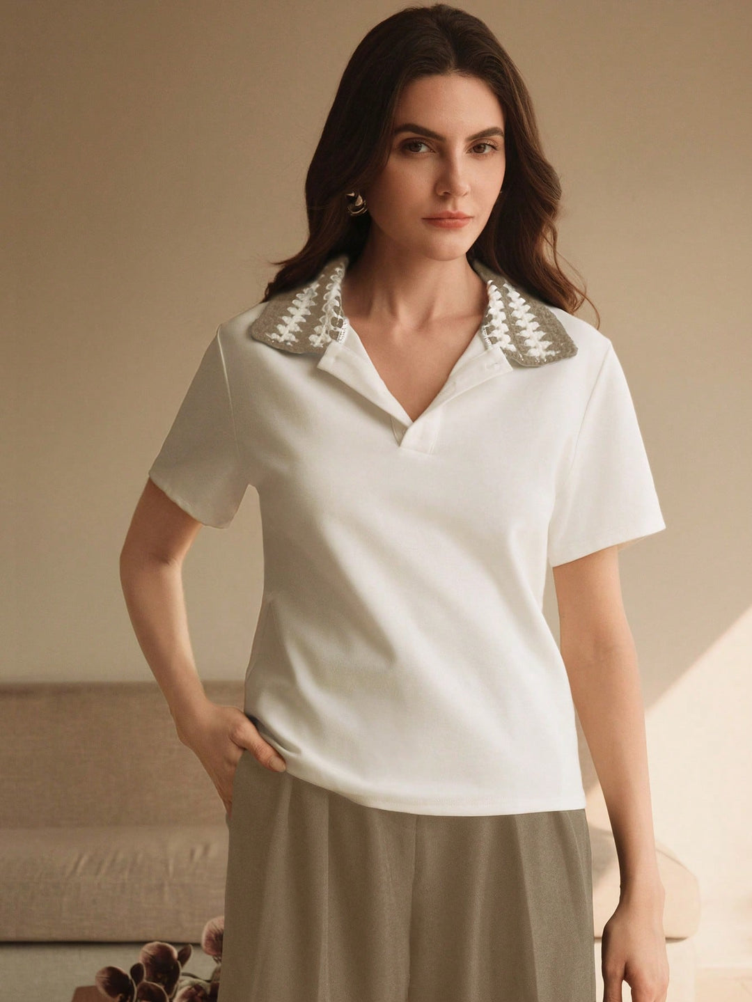 Tricou SHEIN, bej