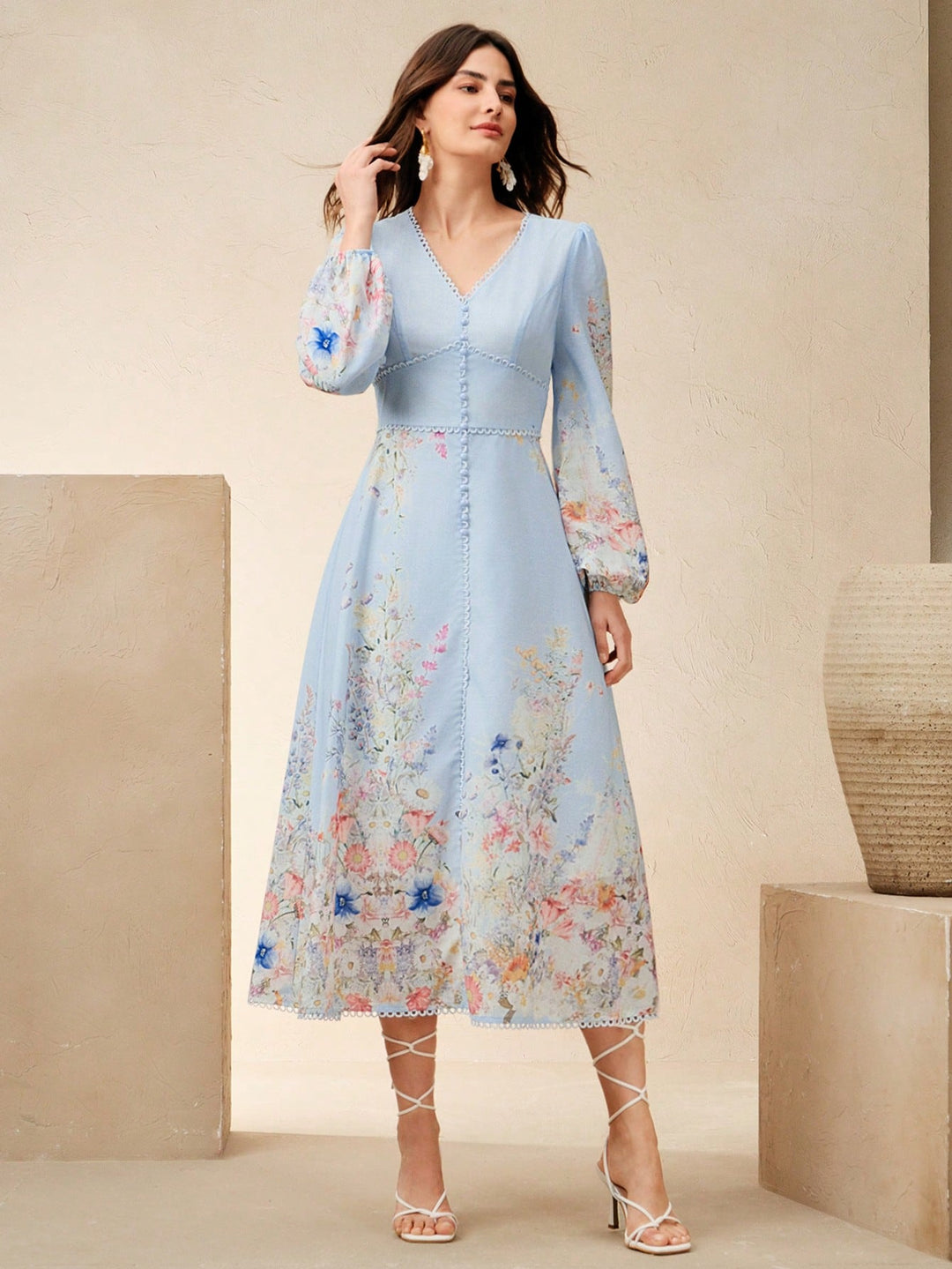 SHEIN Midi ruha, kék