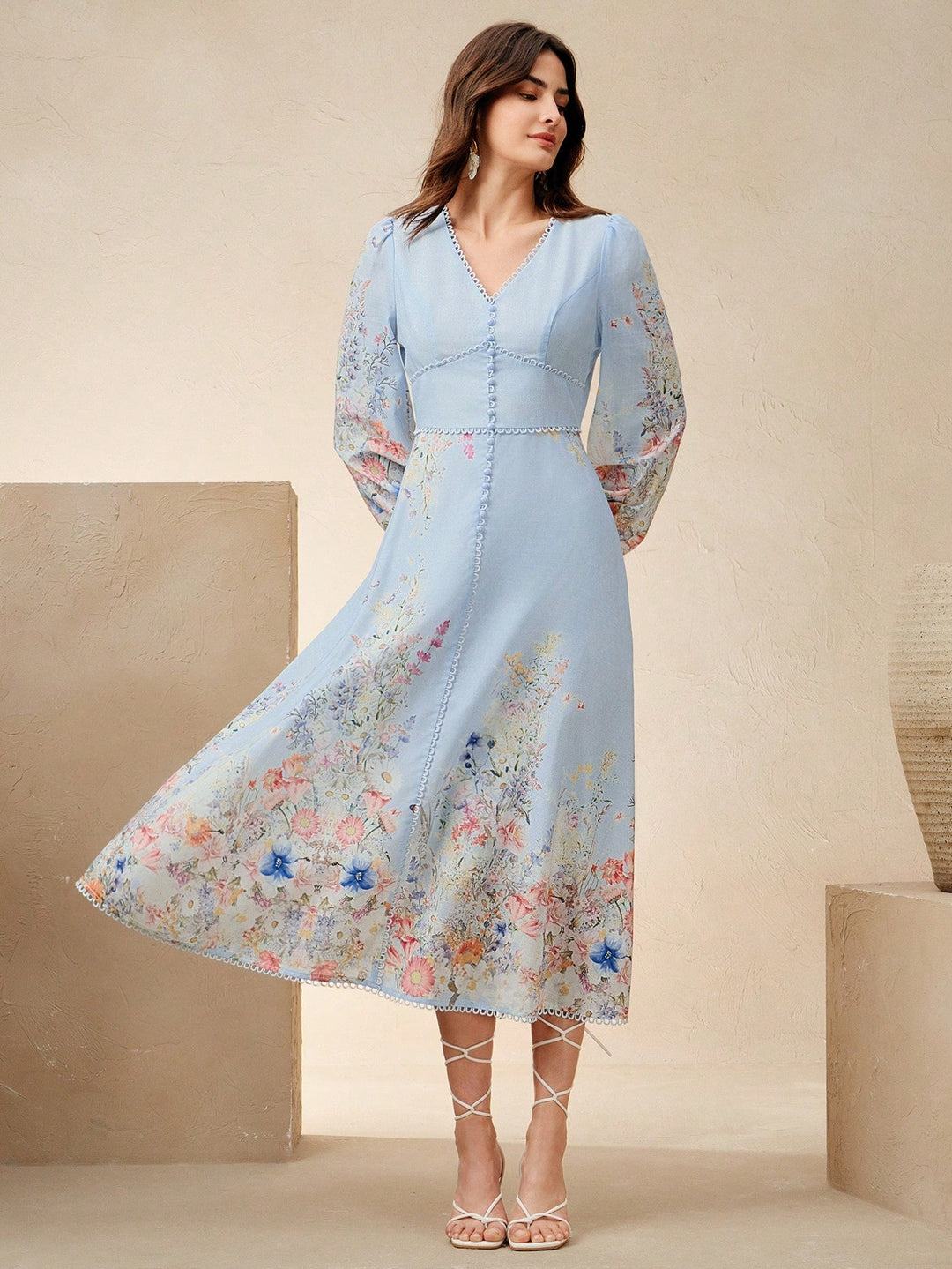 SHEIN Midi ruha, kék