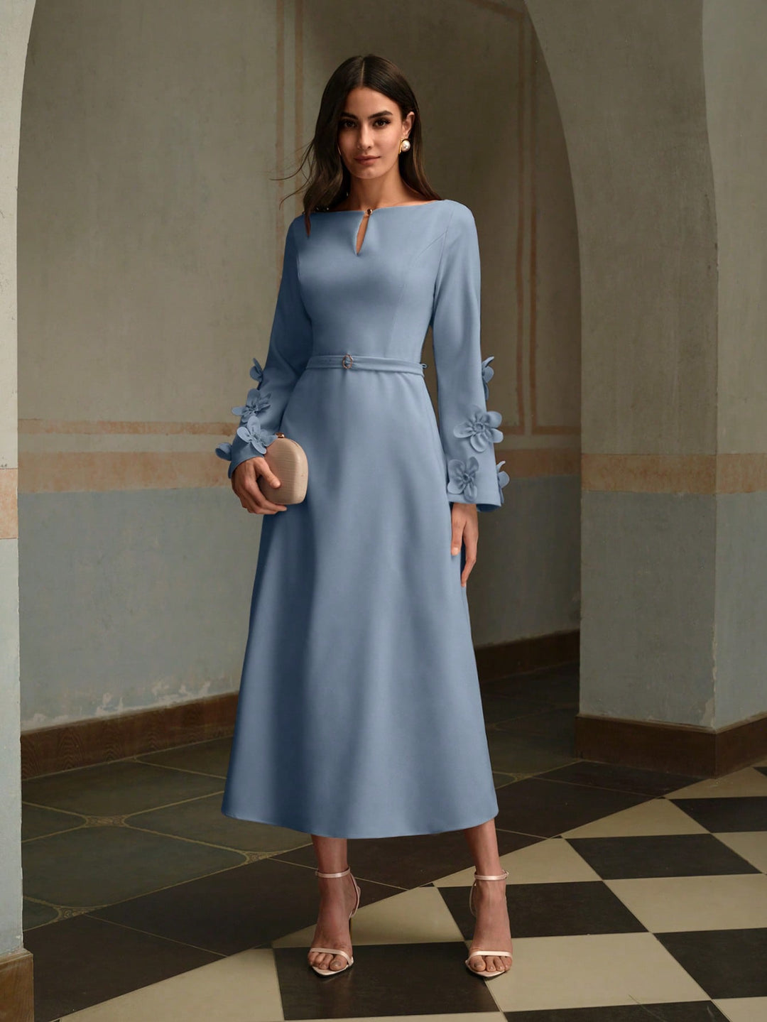 Rochie midi SHEIN, albastru