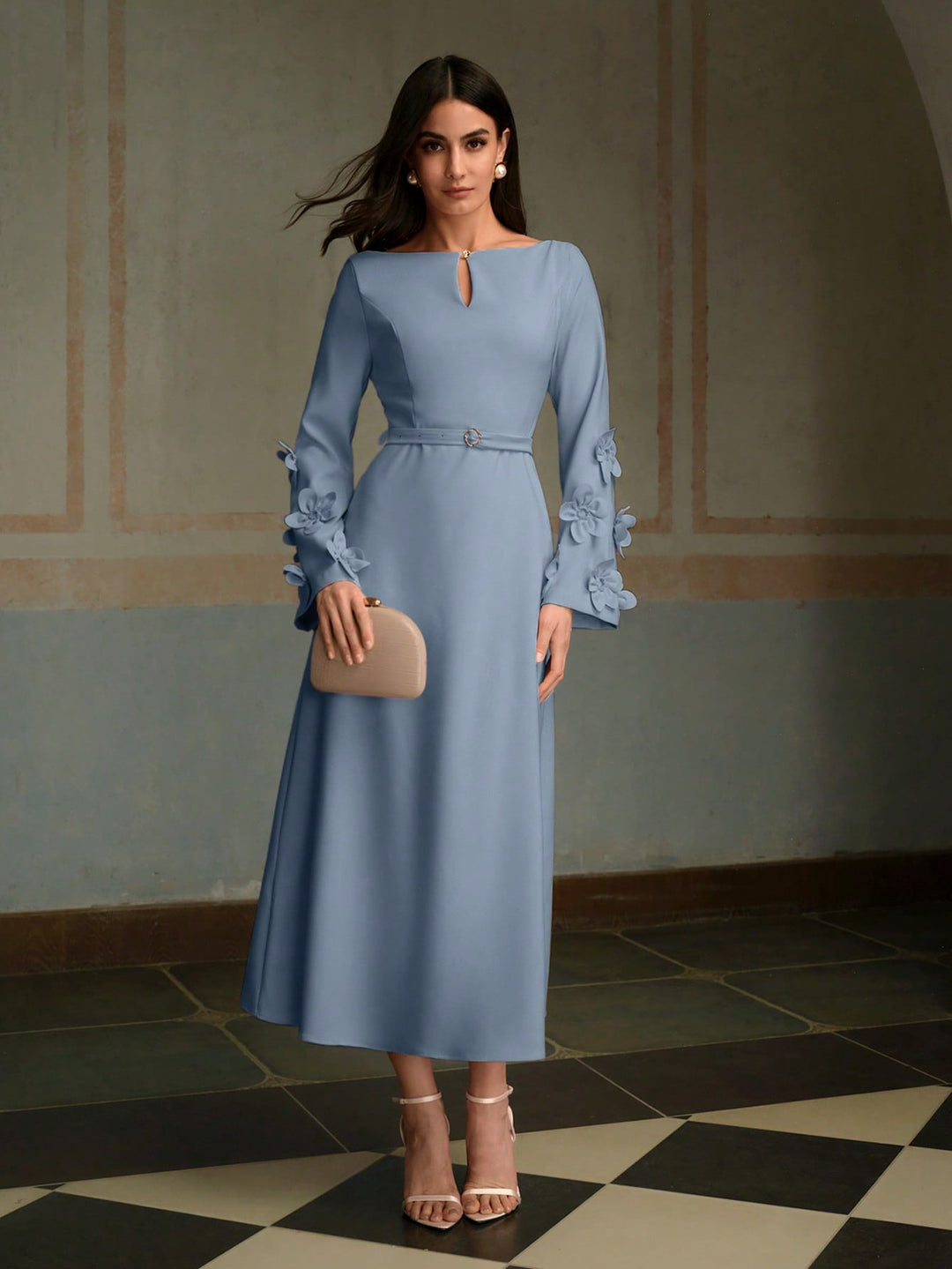 Rochie midi SHEIN, albastru