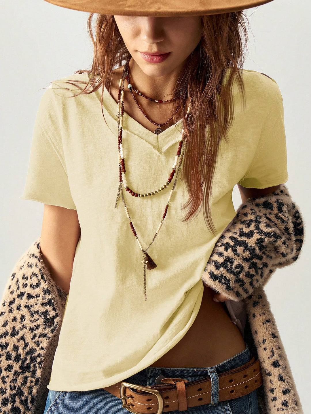 Tricou SHEIN, GALBEN
