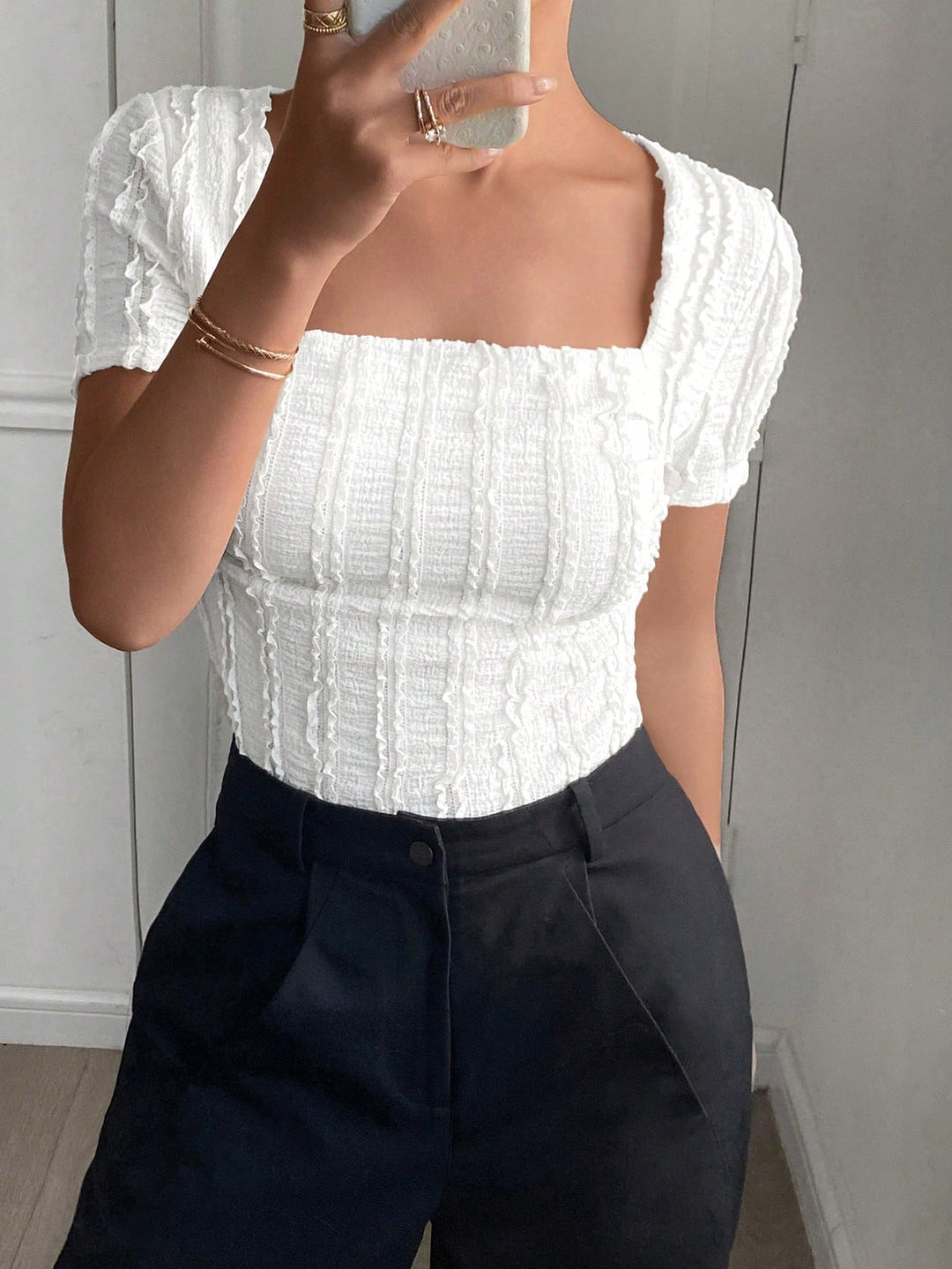 Top SHEIN, fehér