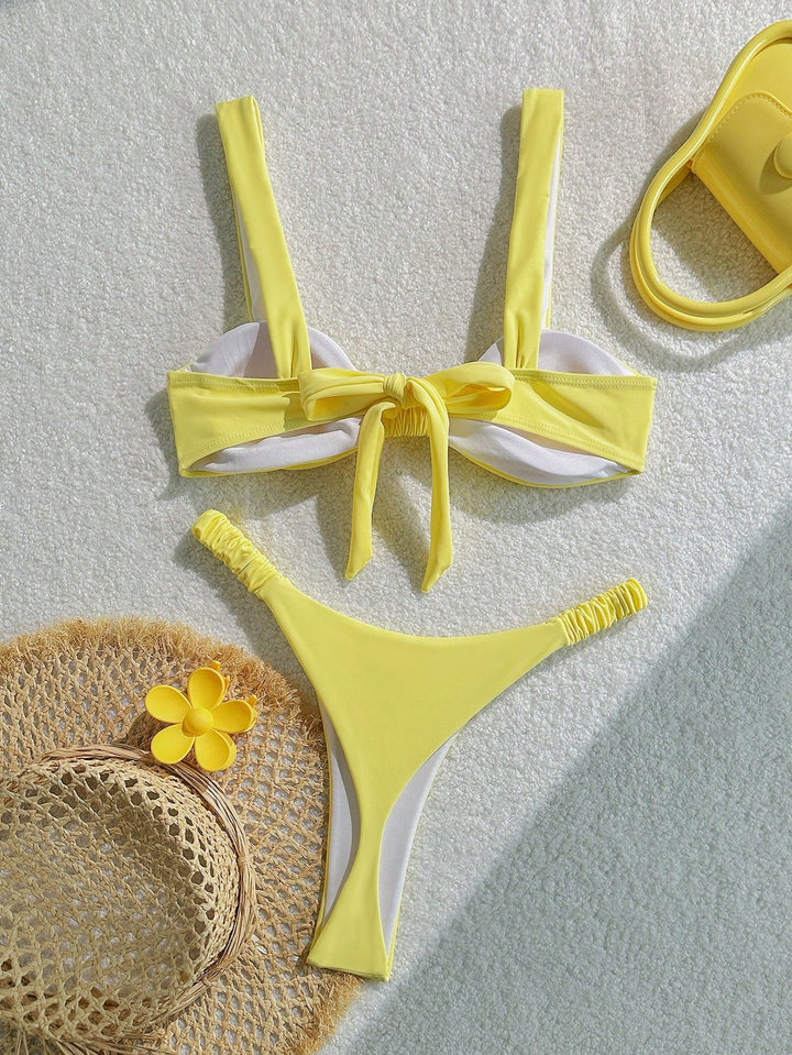 SHEIN bikini szett, sárga