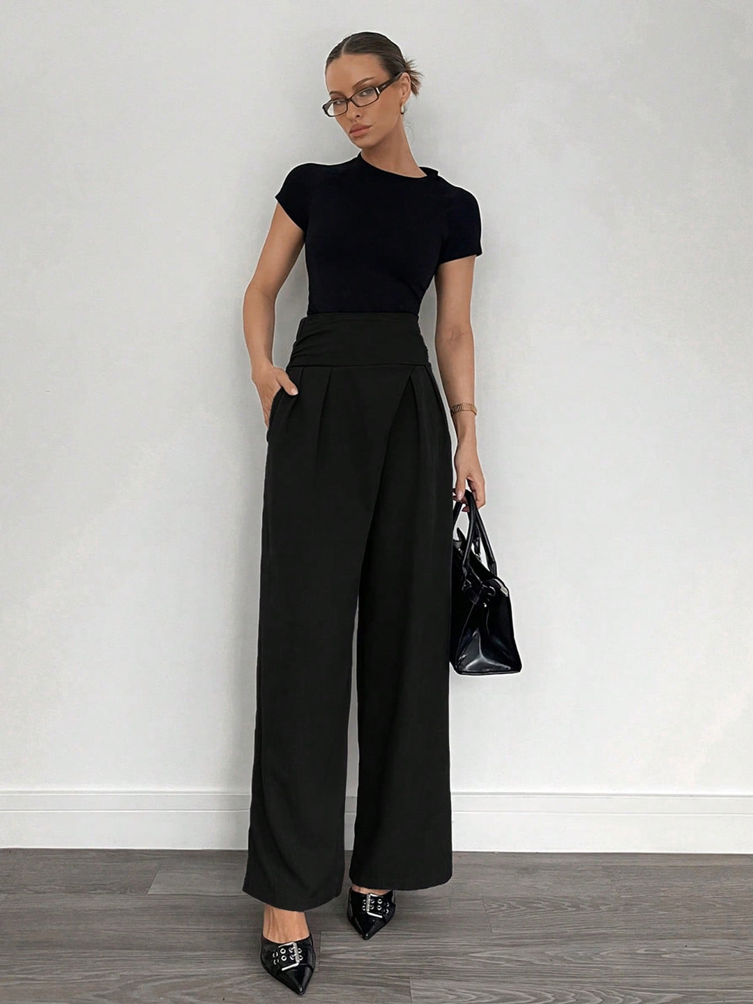 Pantaloni SHEIN, negru