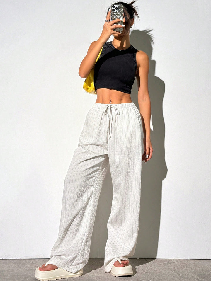 Pantalon SHEIN, alb