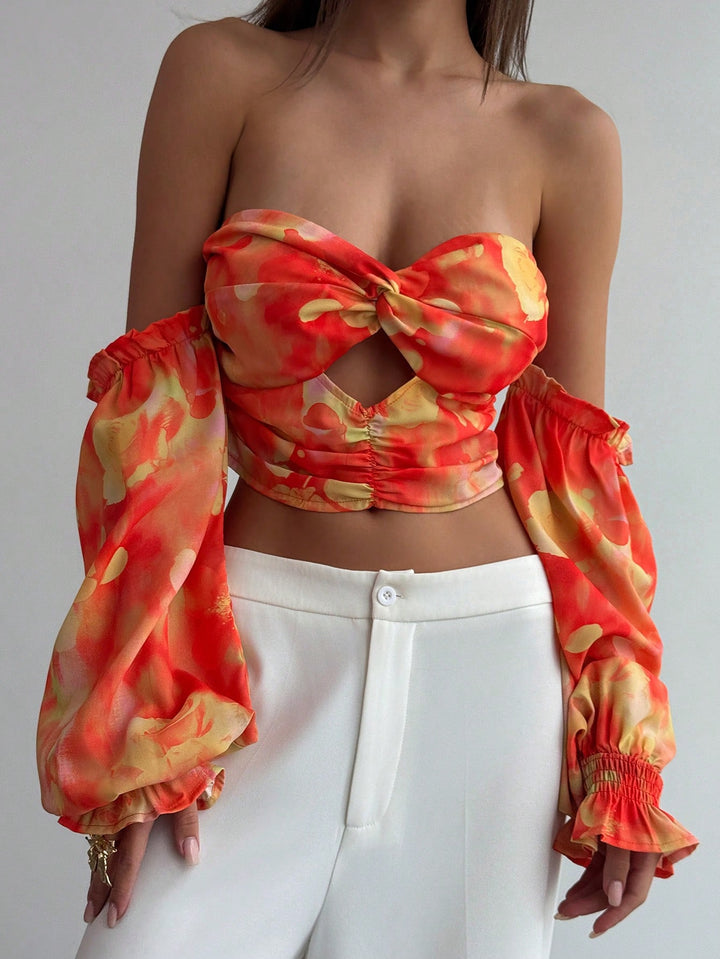 Top SHEIN, portocaliu