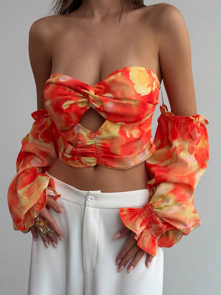 Top SHEIN, portocaliu