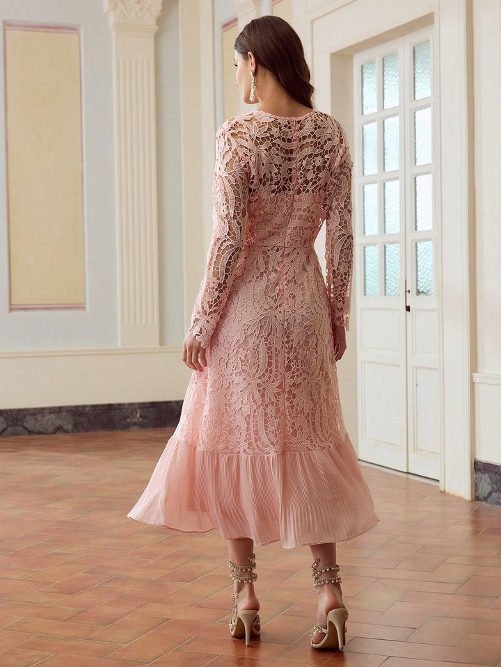 SHEIN maxi ruha, rózsaszín