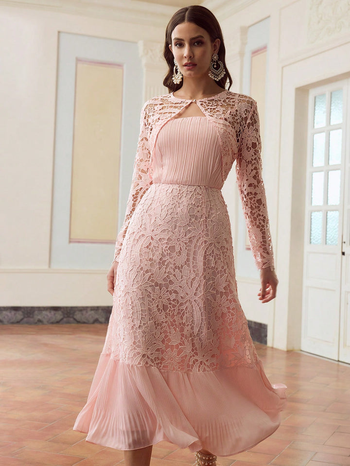 SHEIN maxi ruha, rózsaszín