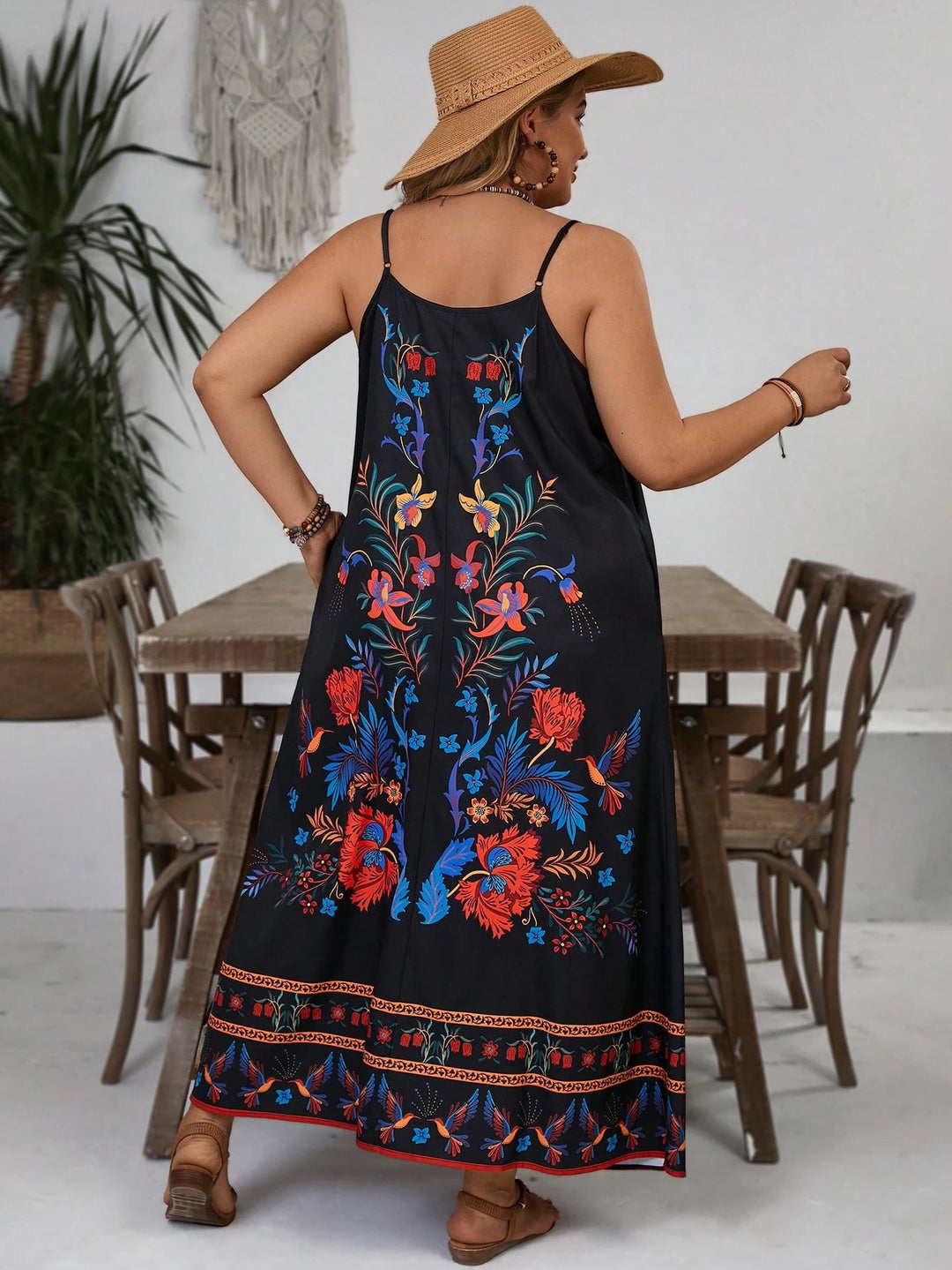 SHEIN maxi ruha, fekete