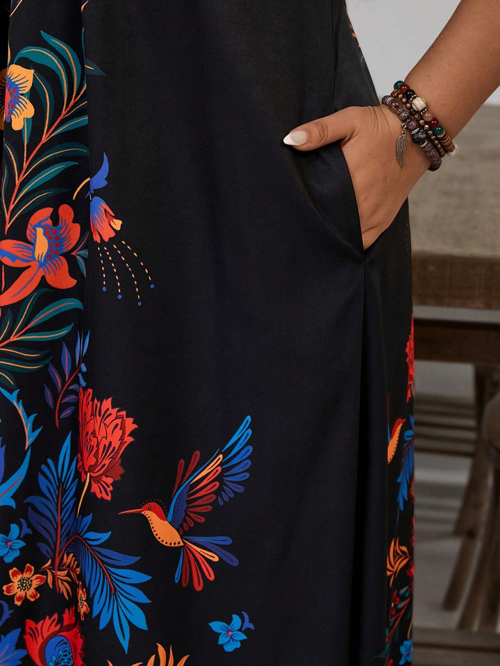 SHEIN maxi ruha, fekete