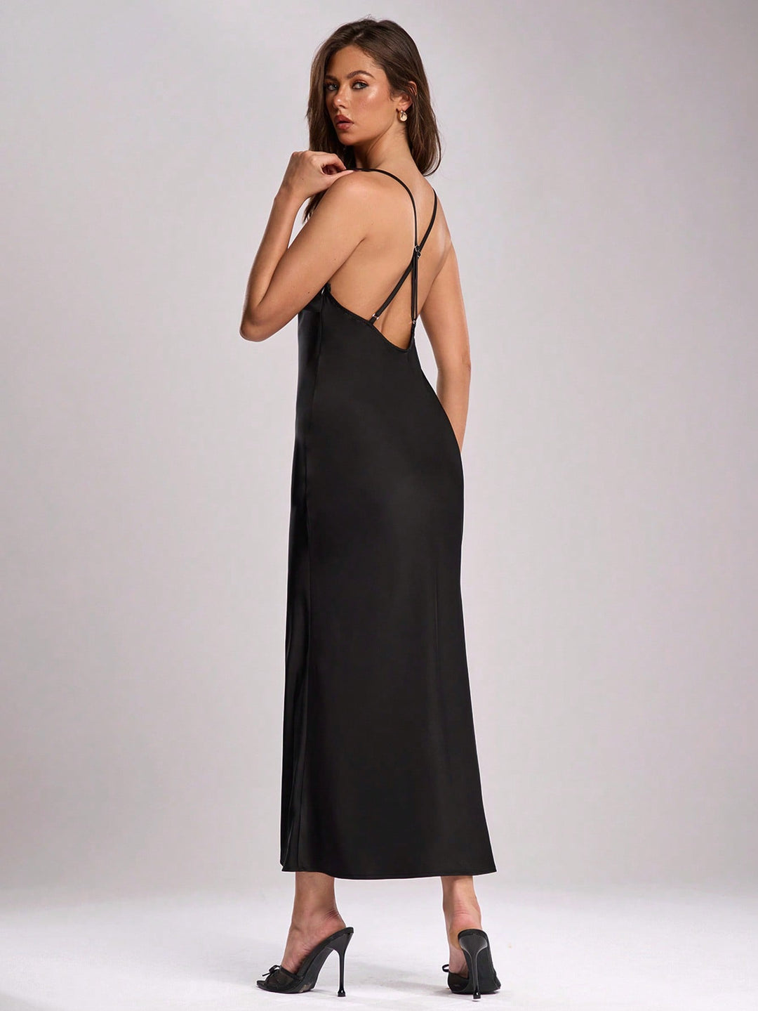 SHEIN maxi ruha, fekete