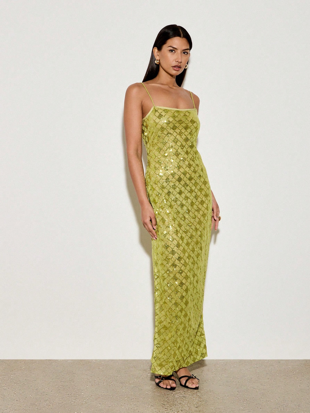 Rochie maxi SHEIN, verde