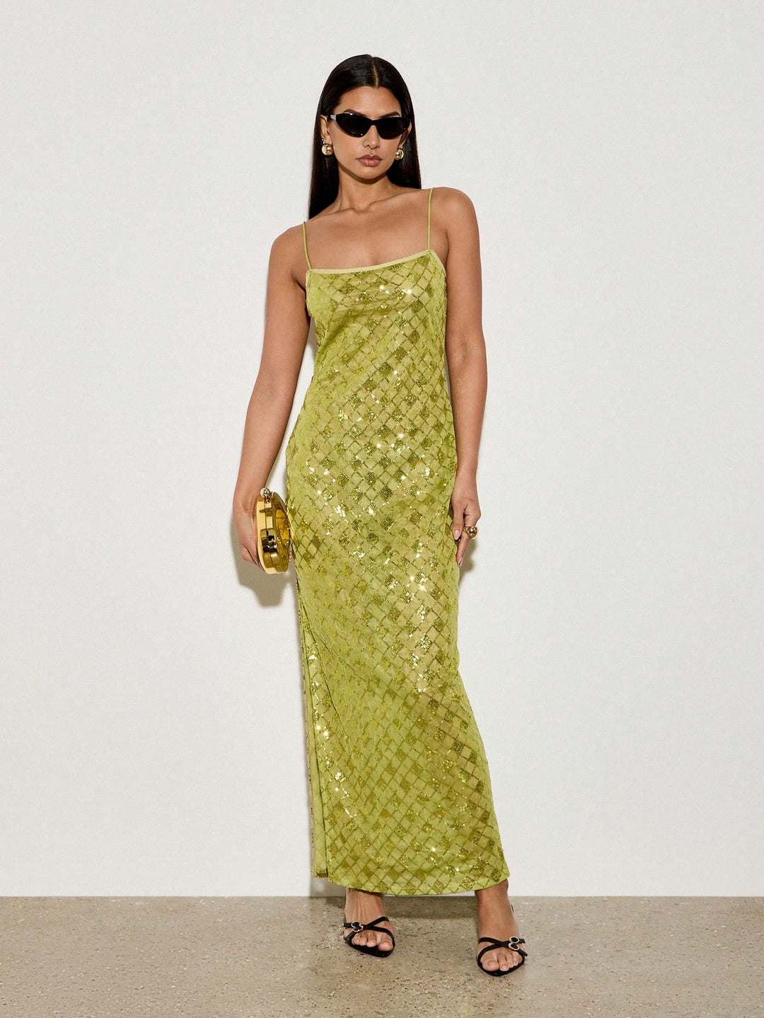 Rochie maxi SHEIN, verde
