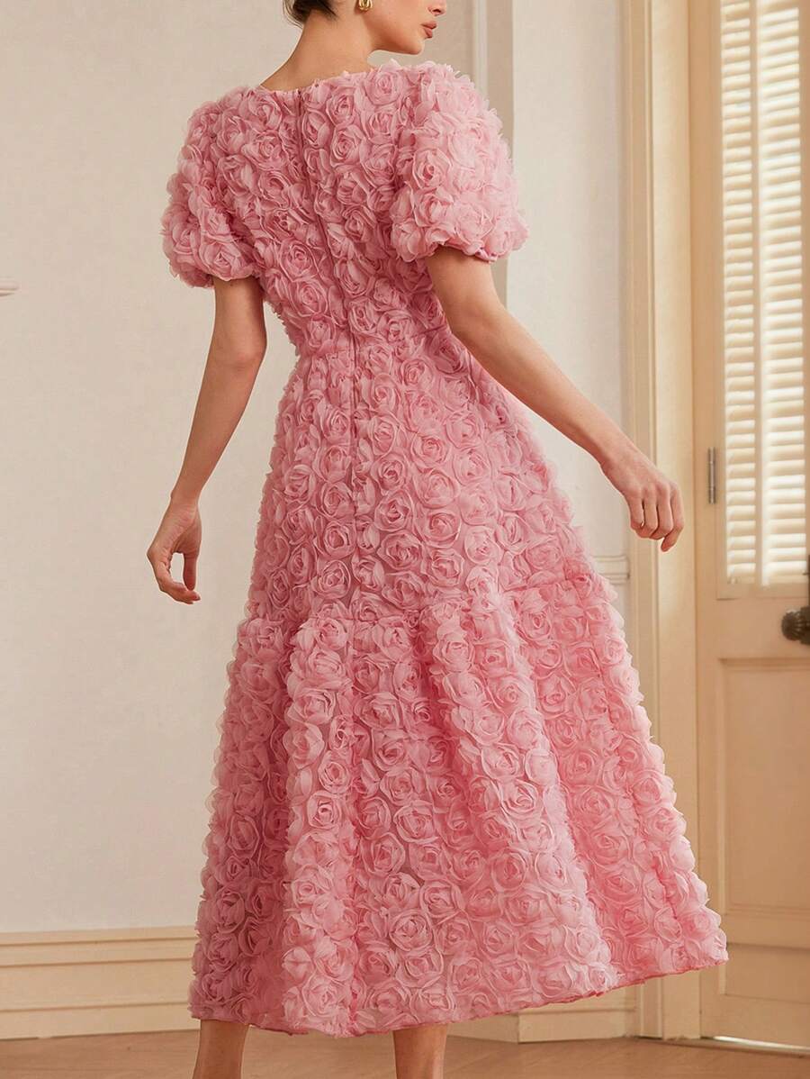 Rochie midi SHEIN, roz