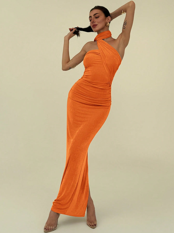 Rochie maxi SHEIN, portocaliu