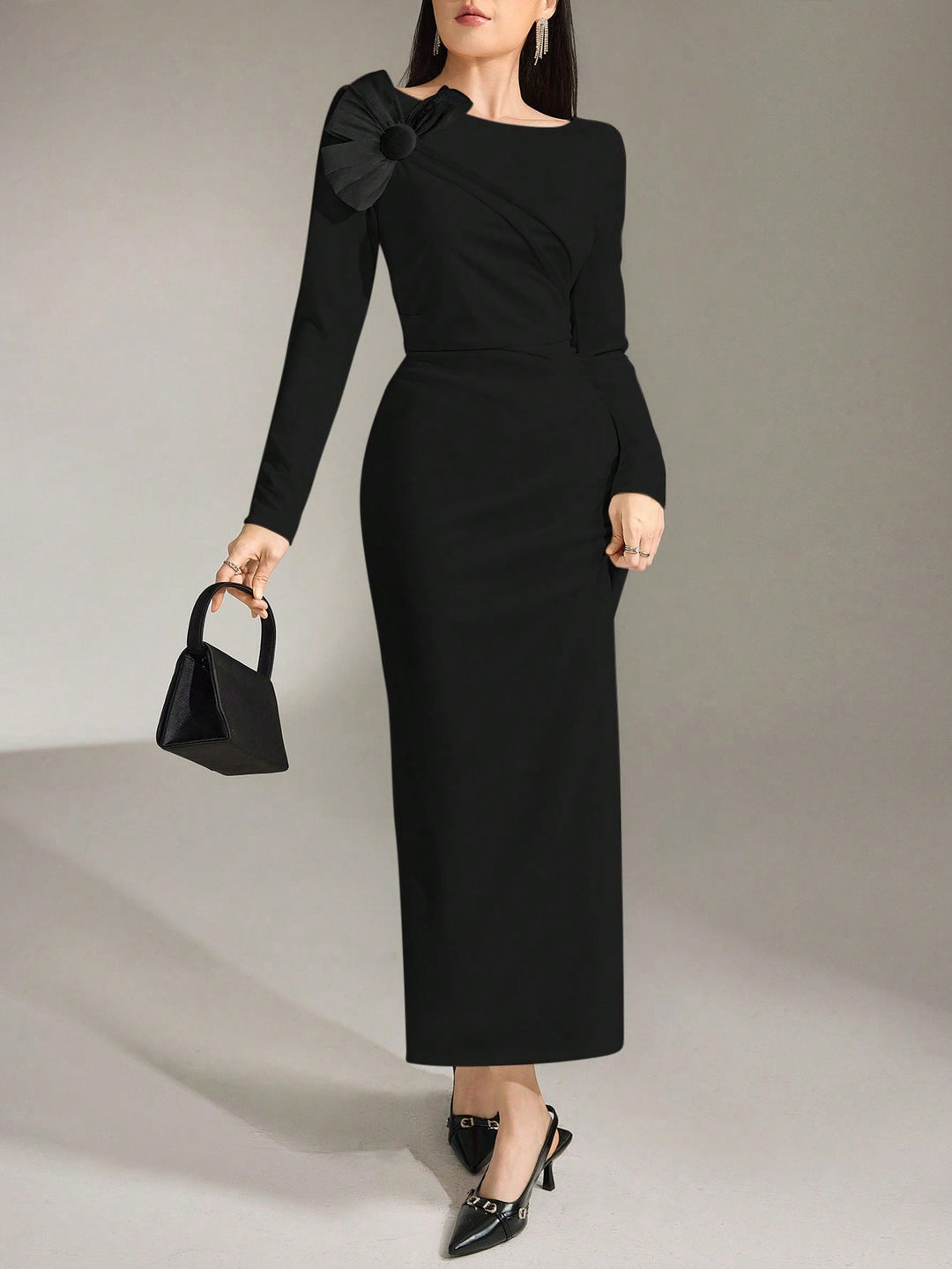 Rochie maxi SHEIN, negru