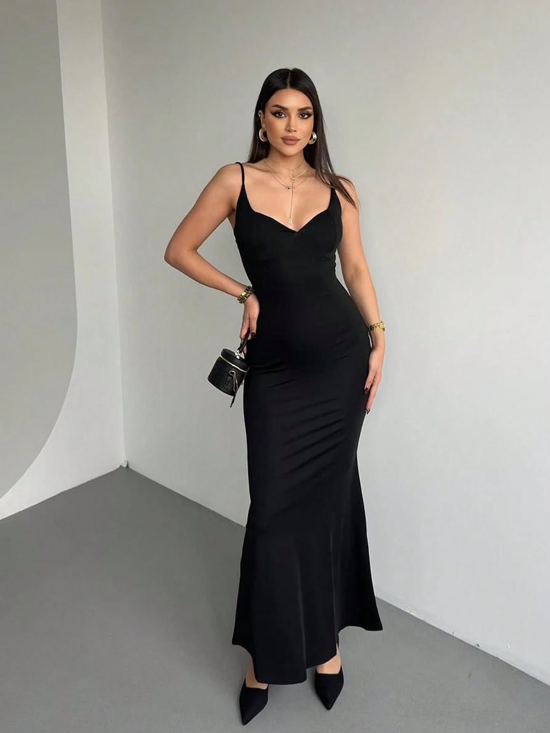 Rochie maxi SHEIN, negru