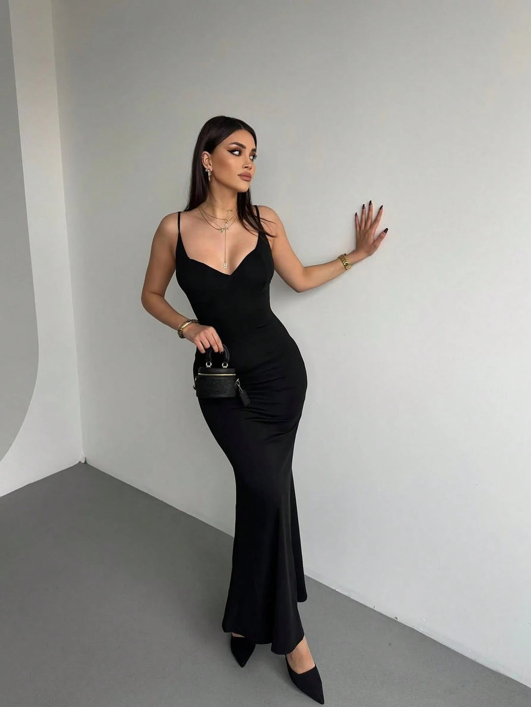 Rochie maxi SHEIN, negru