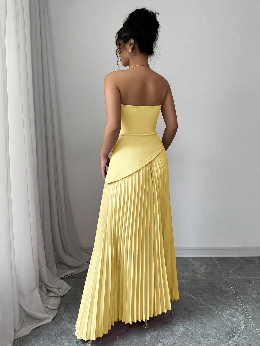 SHEIN maxi ruha, sárga