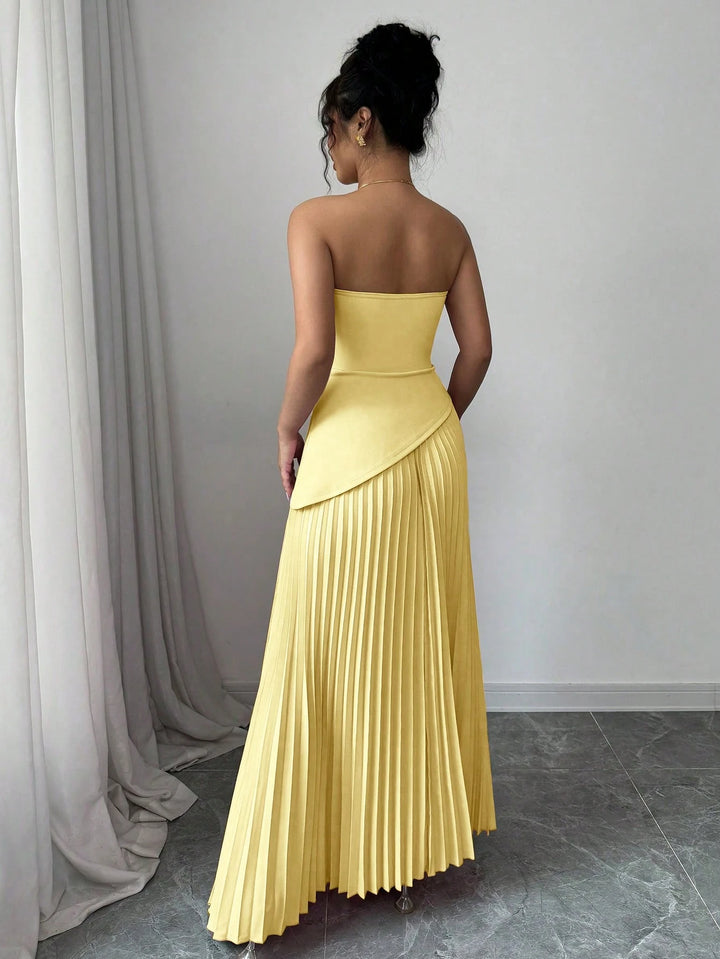 SHEIN maxi ruha, sárga
