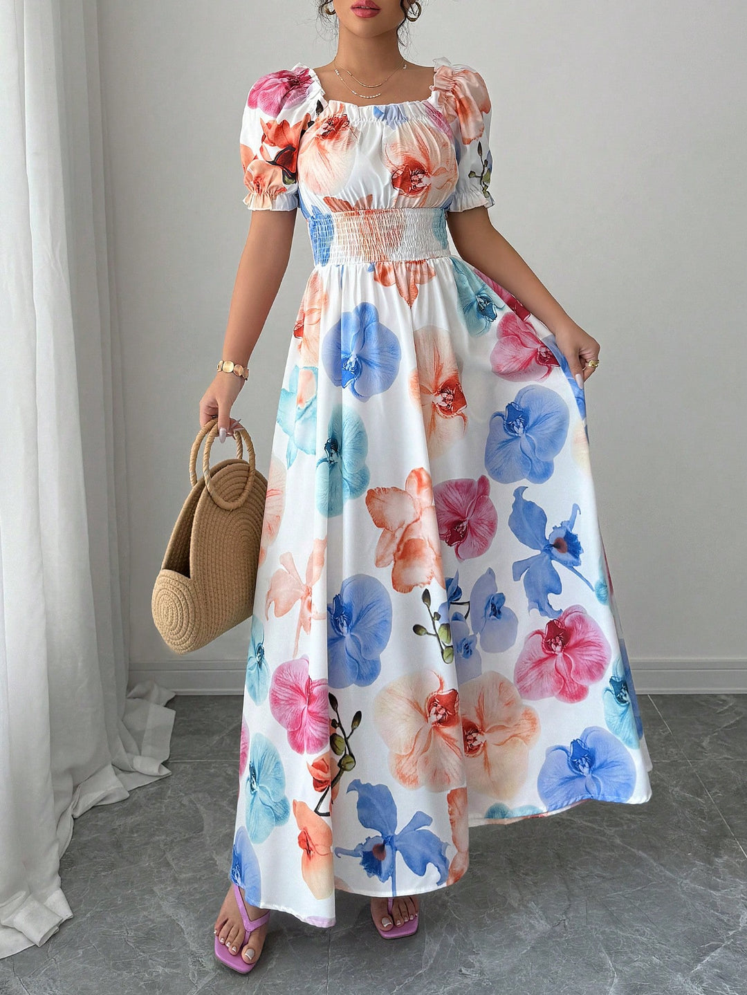 Rochie maxi SHEIN, mix culori