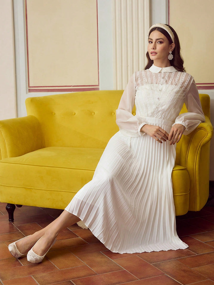 Rochie midi SHEIN, alb